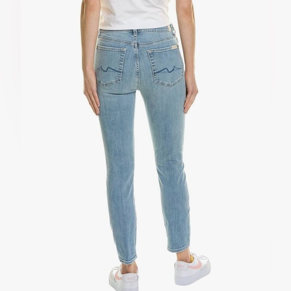 7 For All Mankind Women's High Waist Ankle Gwenevere Farrah Jean_size 28 - Picture 2 of 13